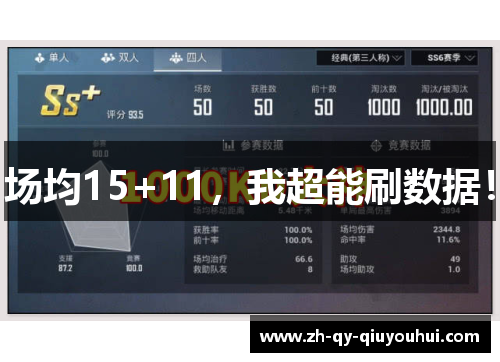 场均15+11，我超能刷数据！